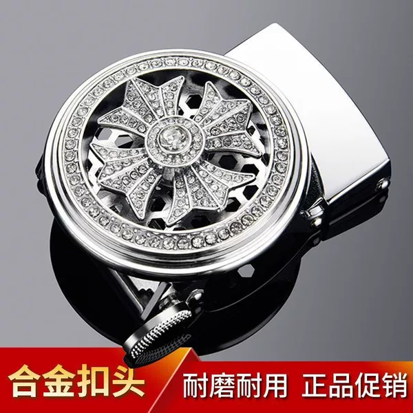 Round single buckle [time operation] silver buckle