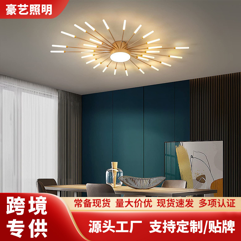 Light Luxury Hot-Selling Modern Led Wide-Pressure Fireworks Ceiling Lamp Dimmable Living Room Bedroom Dining Room Lighting Art Lamps