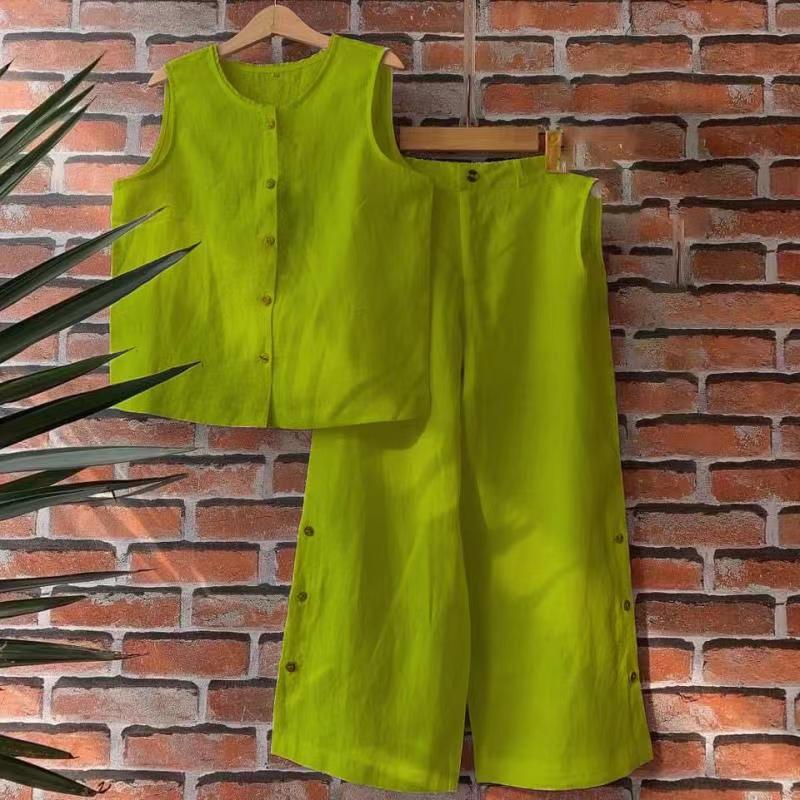 2021 cross-border Amazon new casual European and American plus size suit loose solid color shirt and trousers two-piece set