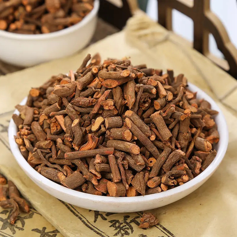 Dried Madder Root Qian Cao 茜草 Rubia cordifolia Traditional Chinese Herb 500g Bag in use