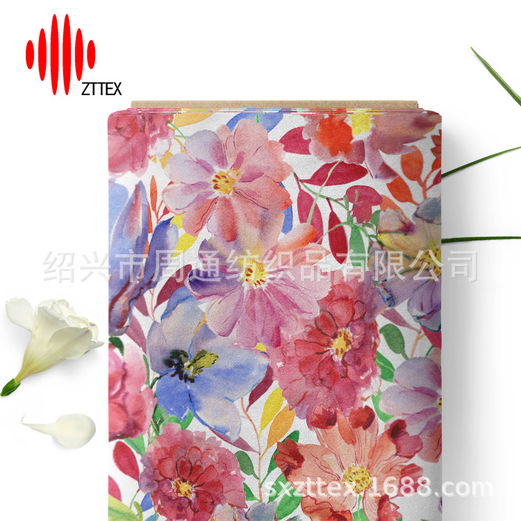 ZTTEX 包工包料 INS新款 外贸供应 涤棉磨毛印花布
