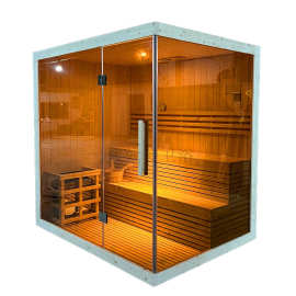 非标锭制会所养生设备白松木干蒸房桑拿房汗蒸房家用sauna room