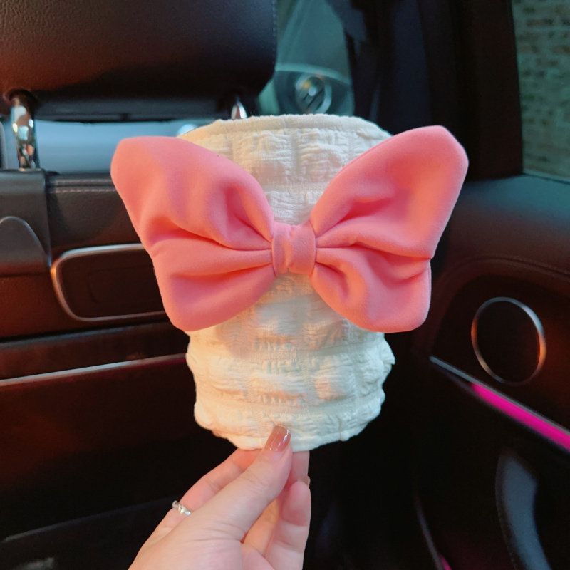 Car Tissue Box, Car Tissue Holder, Armrest Box, Sun Visor, Seat Hanging Type, Cute, Simple, High-End Feel, Paper Bag for Women