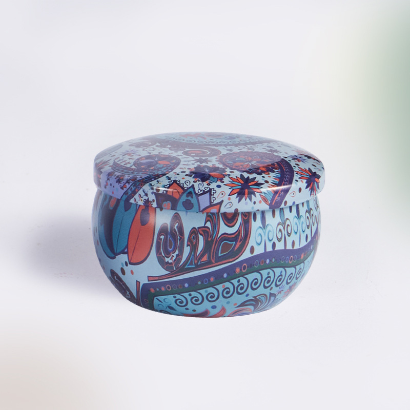 Venta al por mayor regalo de estilo étnico planta de soja cera aromaterapia vela decoración del hogar hojalata aromaterapia hierro puede vela