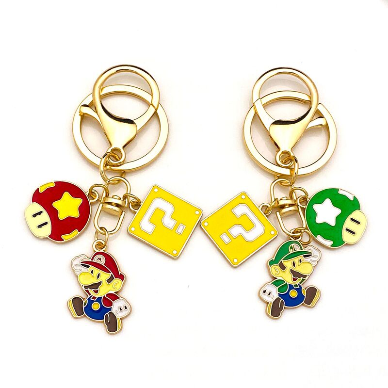 Mario Luigi Keychain Gift Bag Pendant Student Personalized Accessory Good Luck Creative Cultural and Creative Keychain
