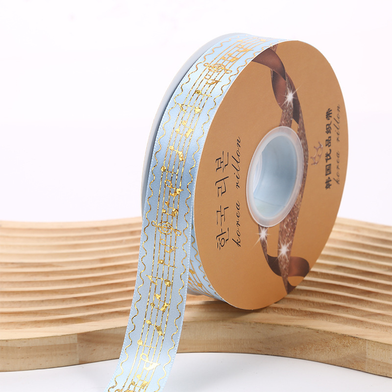 Bandeja de Bar cinta hecha a mano patrón de espectro de piano de oro láser nota caja de regalo cinta de embalaje cinta de fábrica al por mayor