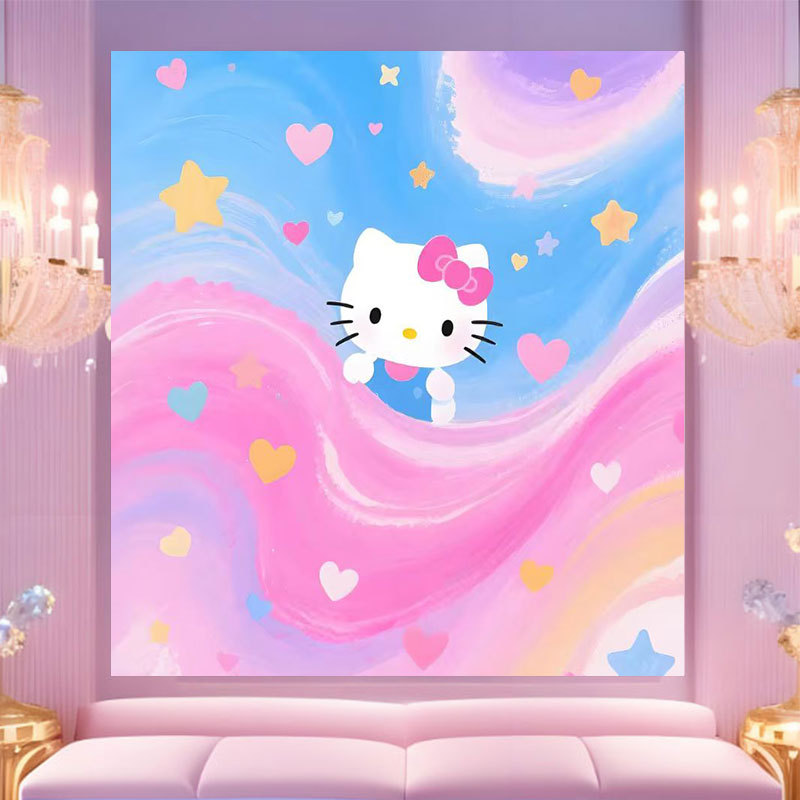 20 * 20 Crazy Zoo City pintura digital a mano diy dibujos animados pintura a mano Judith Decoration