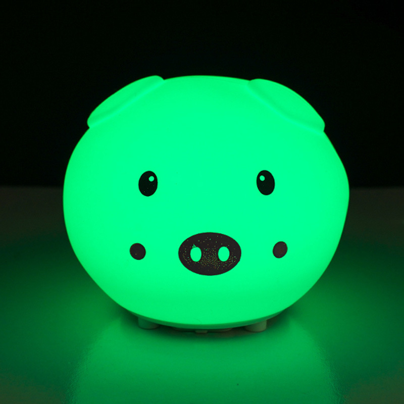 Animales de dibujos animados descomprimidos luces nocturnas transfronterizas de silicona luces de atmósfera interior dormitorio sensación avanzada cabezal de cama carga con dormido