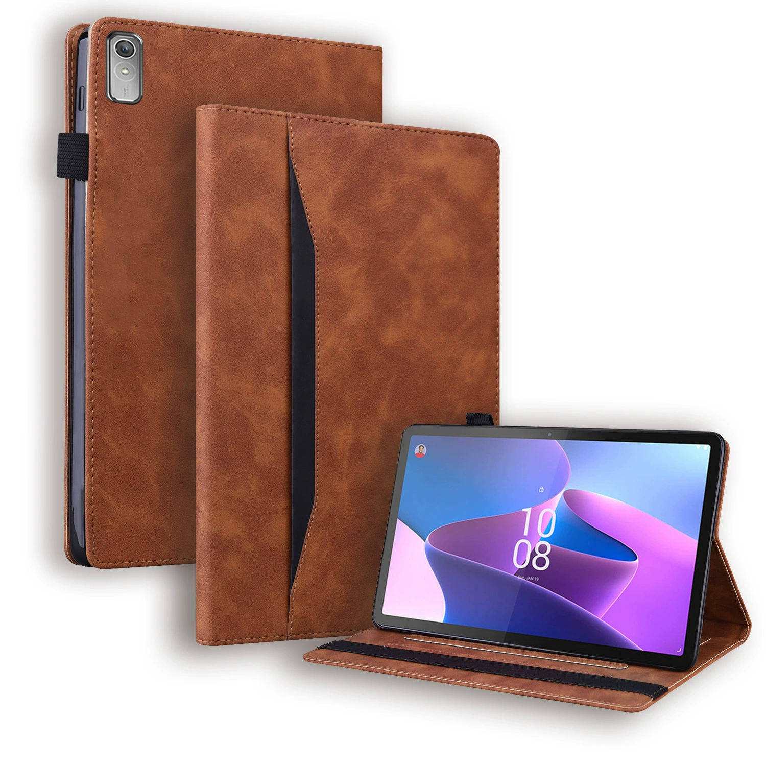 Подходящий кожаный чехол для планшета Lenovo Xiaoxin pad plus M11plus 11.5-дюймов, ретро-матовый контрастный цвет, вставленная карта