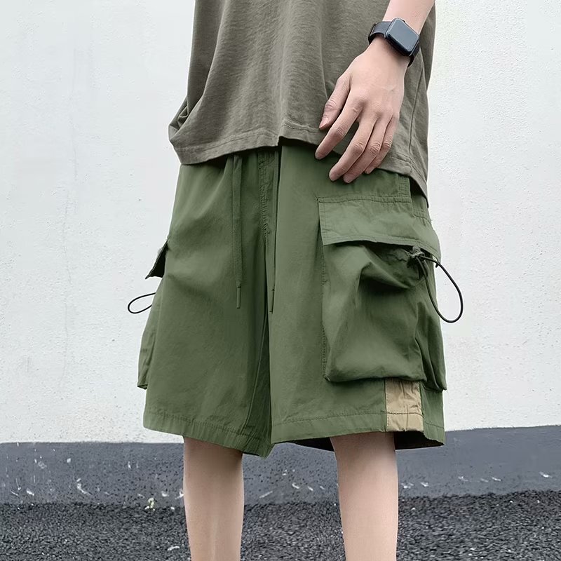 Thin Casual Sports Shorts for Men in Summer 2025 New Style Simple Multi-Pocket Cargo Shorts for Outer Wear