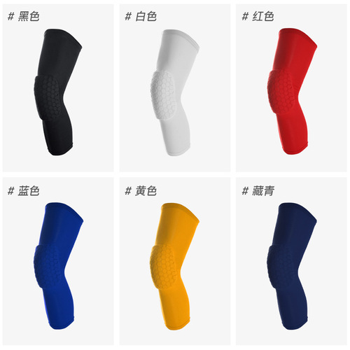 Manufacturer Honeycomb Sports Anti-collision Basketball Knee Pads Outdoor Cycling Breathable Patella Protective Thigh Socks Protective Gear Wholesale