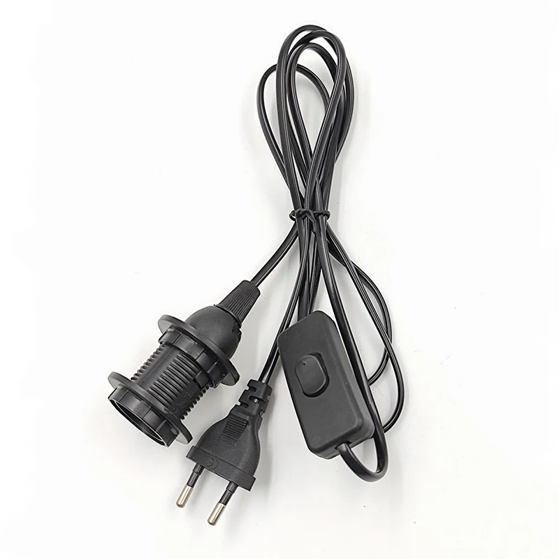Cable de enchufe europeo Cable de interruptor de lámpara E14 Cable de cobre puro Cable de enchufe europeo Cable de enchufe E14 Cable de lámpara europeo