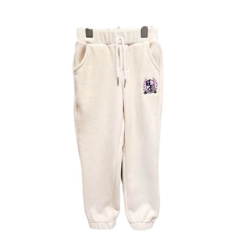 겨울 여자 미니 벨벳 기모 패딩 레그 스포츠 바지 TKTM234T54B 의 한국 버전 아동복 세대