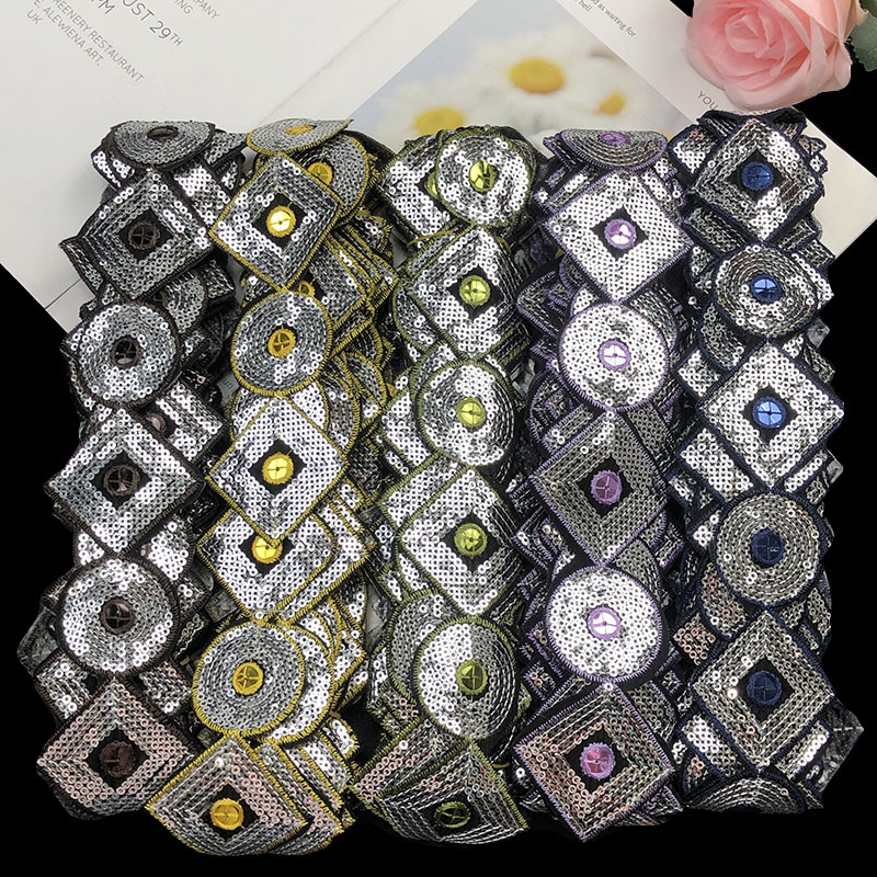 现货供应刺绣亮片花边DIY背胶古装汉服 舞蹈服装配件服装辅料花边