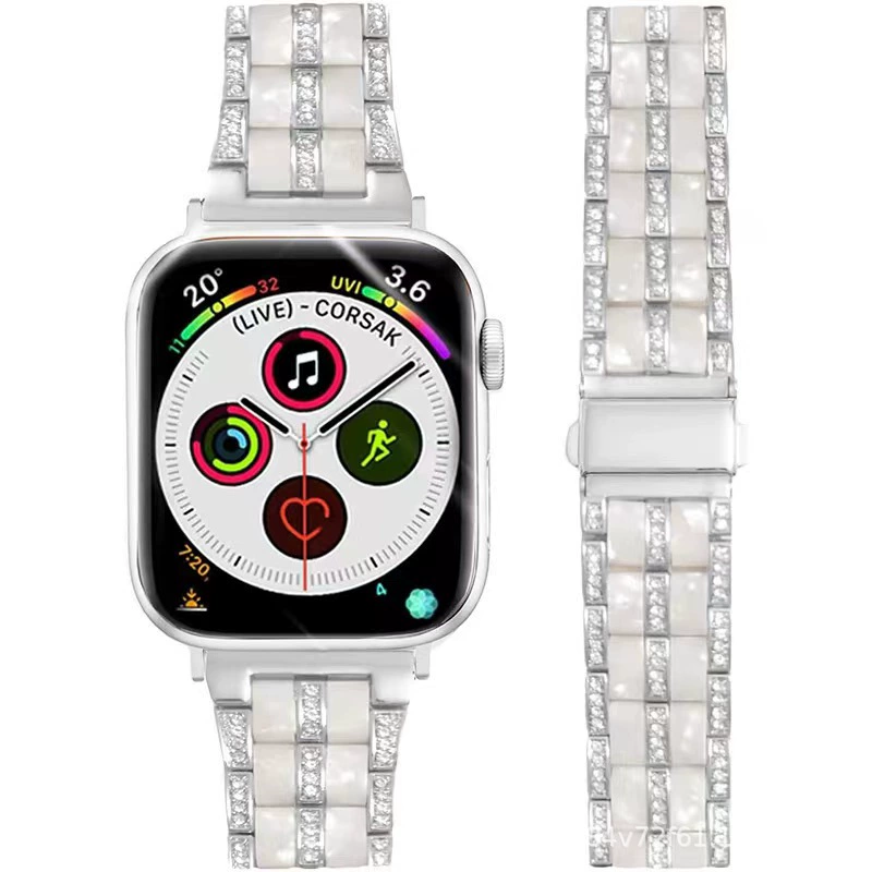 Подходит для Apple watch с пятиперлевой металлической межметаллической смолистой лентой iwatch8-1 поколение ремешок spot