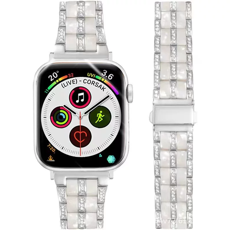 Подходит для Apple watch с пятиперлевой металлической межметаллической смолистой лентой iwatch8-1 поколение ремешок spot