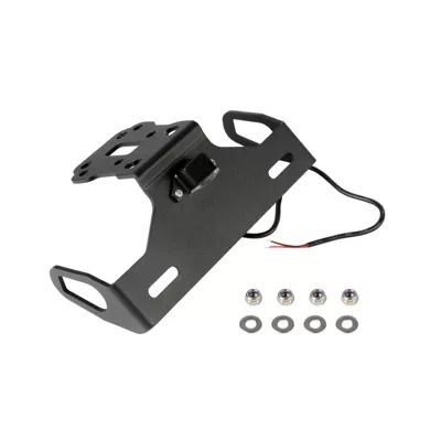 Suitable for Kawasaki Z125 Z1000/R Motorcycle License Plate Holder Modification Short Tail License Plate Accessories Bracket Rear Tail Wing Bracket (License plate holder/license plate holder) - 21-license-plate-holder-z125-black