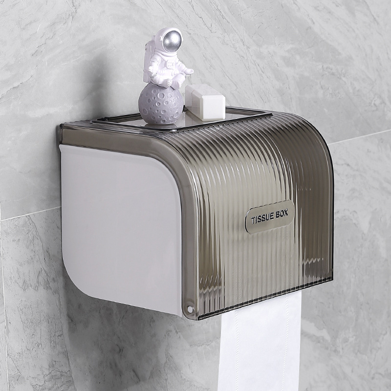 Inodoro sin perforación, caja de pañuelos, inodoro, pared impermeable, estante de colocación de papel higiénico, rollo de caja de cartón, caja de cartón, inodoro