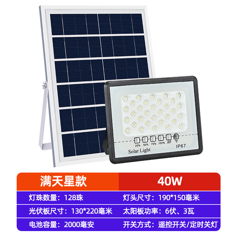 Lámpara de proyección solar de iluminación exterior lámpara de patio superbrillante doméstica led exterior de alta potencia lámpara de calle rural