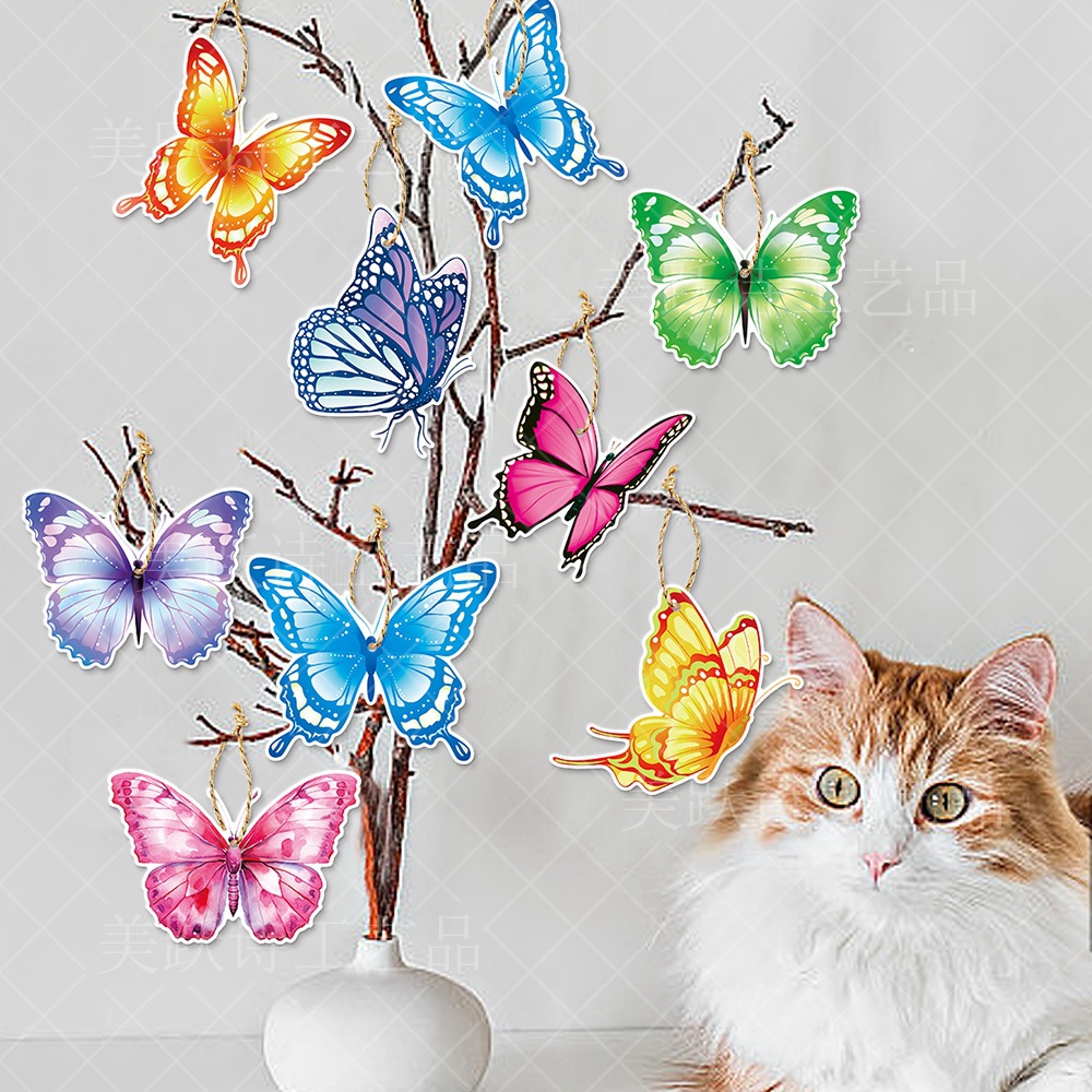 Nuevo producto tema de mariposa decoración de fiesta colgante colgante primavera fiesta de cumpleaños suministros de decoración colgante de mariposa
