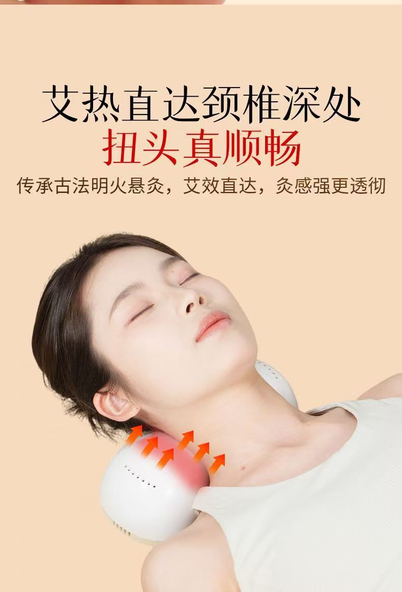 Smokeless Moxa Heating Pillow for Neck and Waist Dual Use Home Warm Compress with 54 Aged Moxa Cones key features