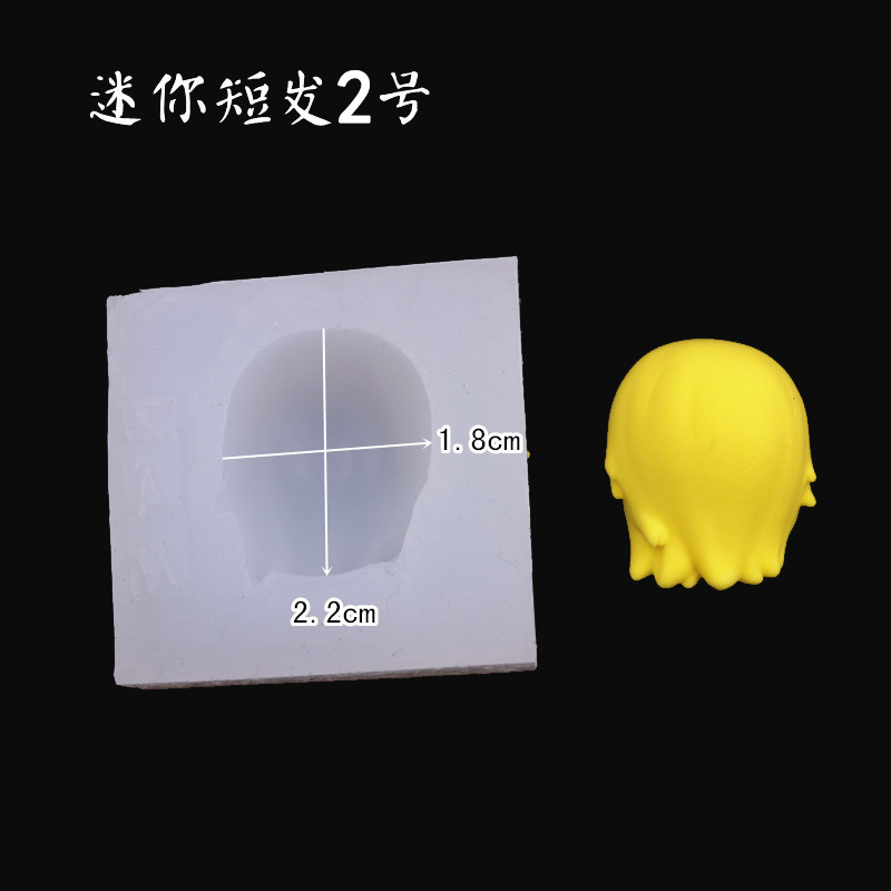 Ultra-ligero arcilla muñeca pelo silicona molde suave cerámica anime personaje peinado haciendo flequillos largo pelo corto fondant molde