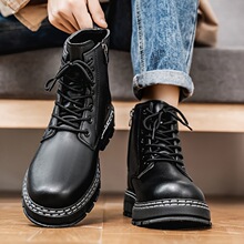 S 69691 Fashionable High Top Work Boots Ӣ�׹�װ����ѥ
