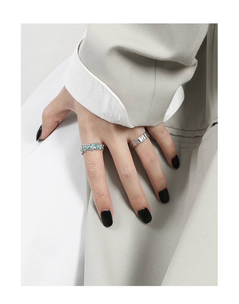 925 Sterling Silver Material 925 Sterling Silver Open Ring Geometric