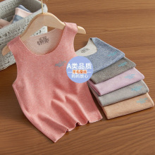 跨境新款男童女童秋冬款蚕丝打底上衣宝宝中小童保暖背心儿童背心