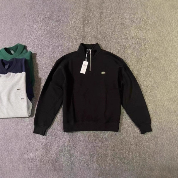 Cotton Hot-Selling One-Piece Embroidered Color Matching Brand Round Neck Sweatshirt, Men's Half-Zip Casual Top