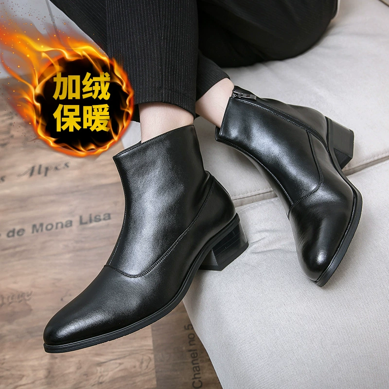 2022 осенне-зимние Новые мужские ботинки челси Ботинки Martin с высоким берцем британские мужские ботинки мужская обувь ботильоны до середины икры с острым носком