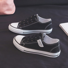 2022 Trendy Women's White Shoes: New Spring/Summer Style Sneakers—Versatile White Canvas Shoes with Velcro Straps for Students