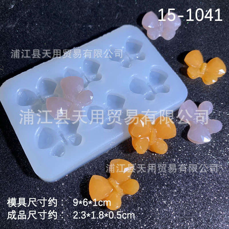 DIY lindo 6-pieza mariposa volando silicona molde Decoración Accesorios hechos a mano epoxi Decoración Accesorios en stock lote