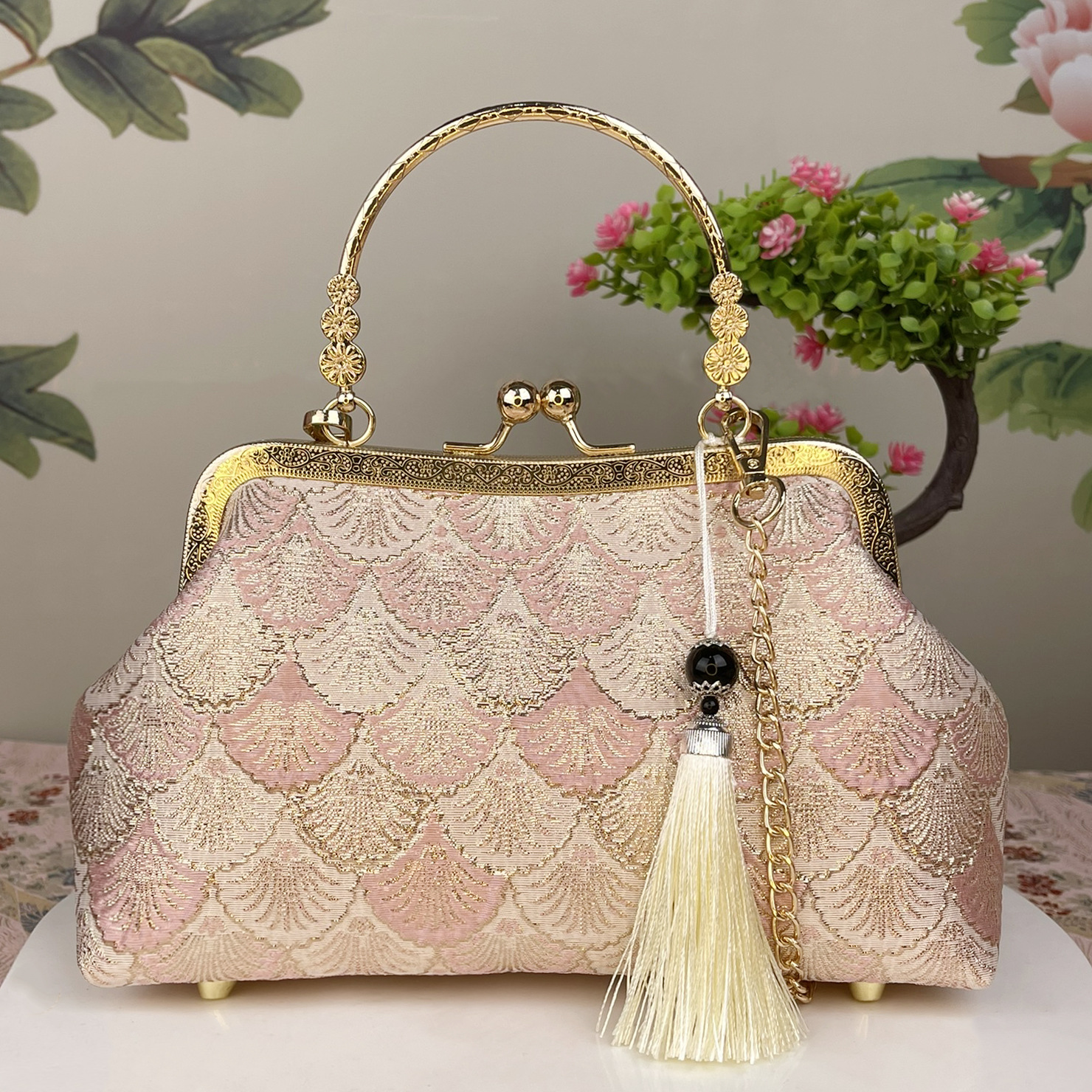 Cheongsam Handbag Shoulder Crossbody Bag Gift Bag Runway Bag Women's Evening Clutch Bag - Thumbnail 5