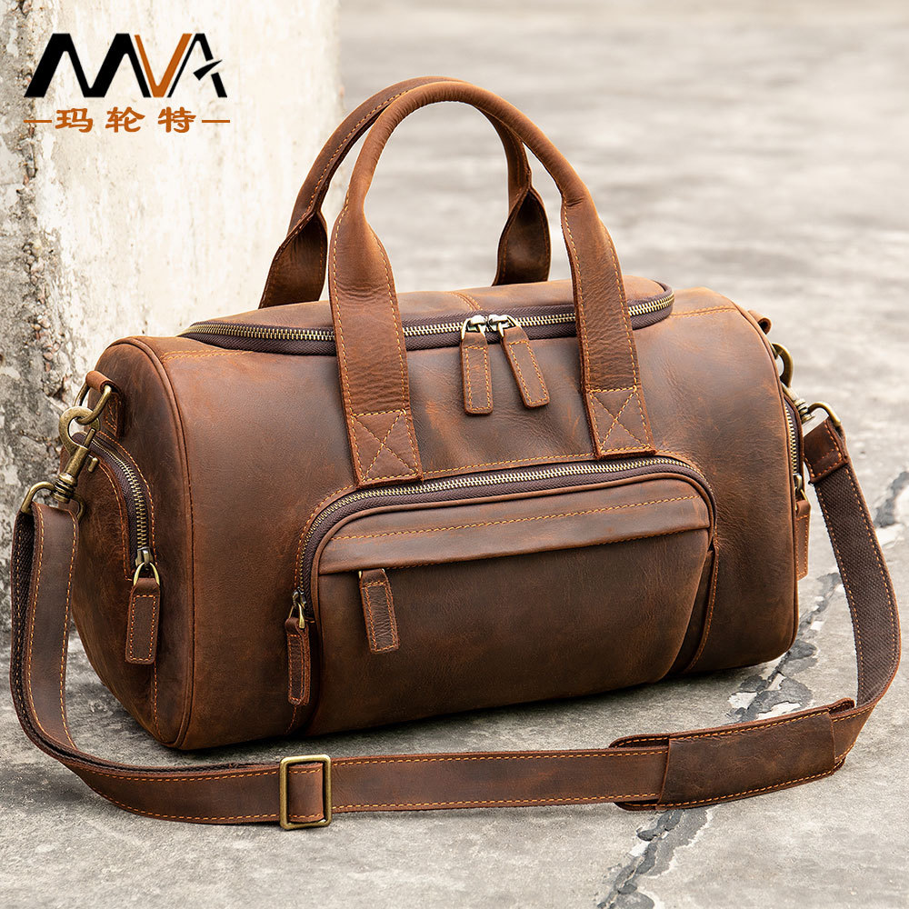 New retro crazy horse leather men's bag...