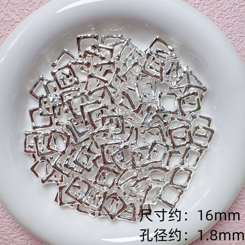 シルバー多用途ベーシック色保持合金ラブリボンスルーホールビーズ diy ブレスレットネックレスジュエリーアクセサリー|undefined
