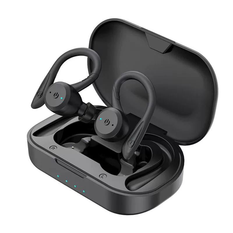 Беспроводная Bluetooth-гарнитура-вкладыш, мини-гарнитура Bluetooth, спортивная гарнитура с шумоподавлением, популярная модель с подвесными ушками большой мощности