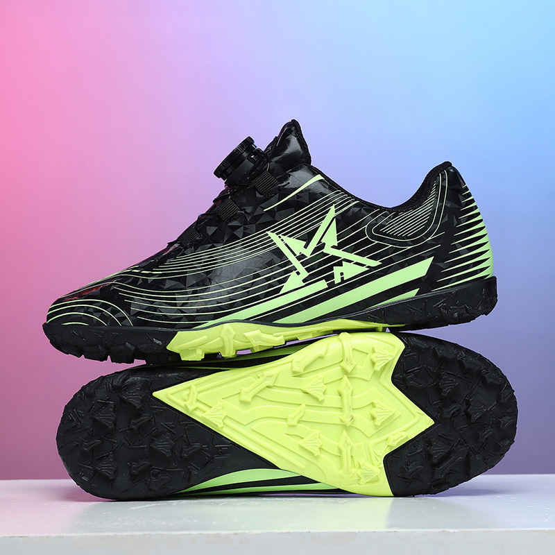 Baochuan2025 nuevos zapatos de fútbol para niños botón giratorio para niños TF zapatos de entrenamiento de fútbol transfronterizos