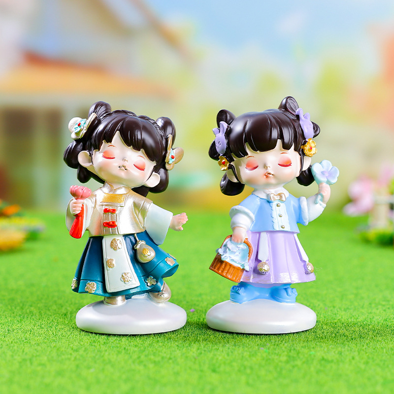 Creative Hot Ancient Rhyme Ancient Fragrance Anne Baby Blind Box Antique Girl Ornaments Trendy Play Hand-made Bedroom Decoration Gifts