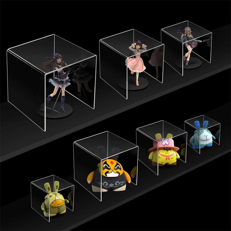 亚克力展示架折弯置物分隔板 成型亚克力鞋架亚克力U型手办陈列架
