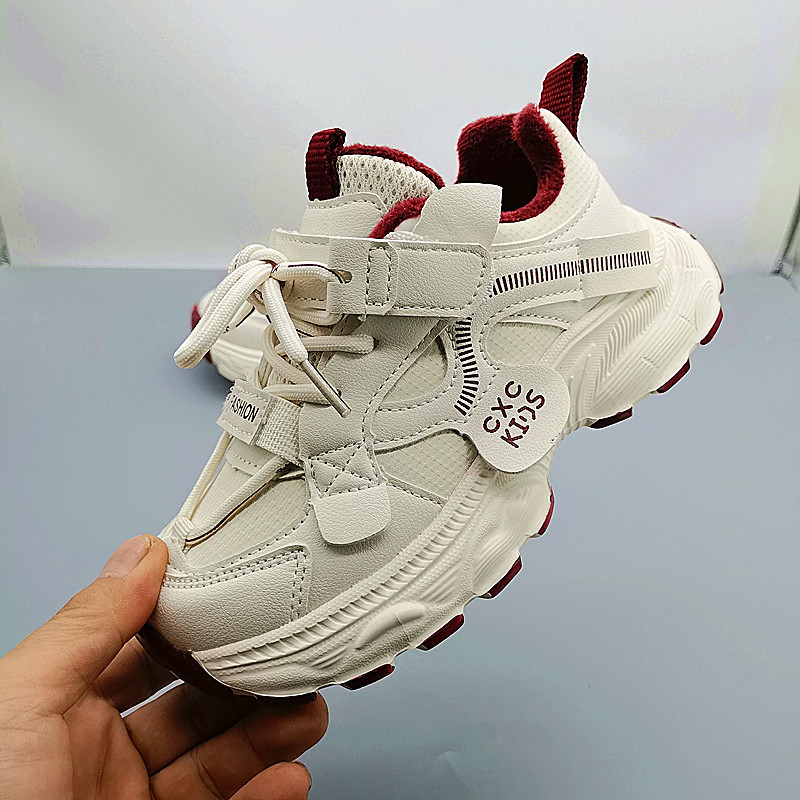 Zapatos deportivos de cuero de algodón para niños, zapatos de correr de primavera y otoño, zapatos deportivos para niños, zapatos deportivos para niños, estudiantes