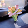 tulips vehicle Aromatherapy Gypsum automobile air conditioner Air outlet decorate Perfume Decoration Spread incense Stone festival gift