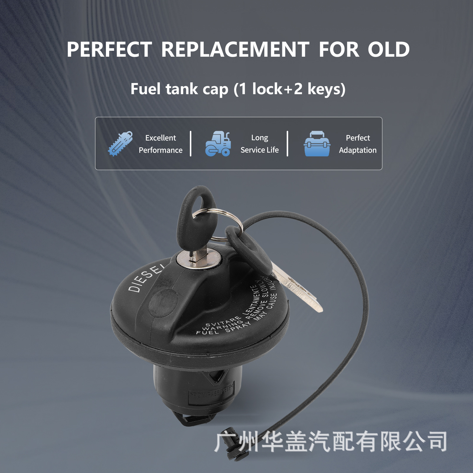 71802900 Suitable for Fiat Ducato Fuel Tank Cap 1 Lock + 2 Keys Car Fuel Tank Cap
