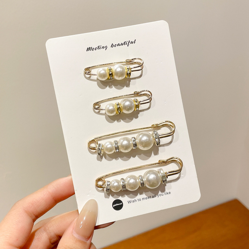 Falda con hebilla de cintura de perlas, circunferencia de cintura grande, cambio de artefacto, hebilla anti-luz, ropa, broche de diseño fijo