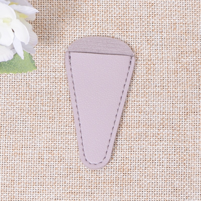 Gran escala de stock de cuero grueso pequeño cubierta de tijeras nariz cejas de corte de hilo cabeza de belleza tijeras cubierta de almacenamiento de costura