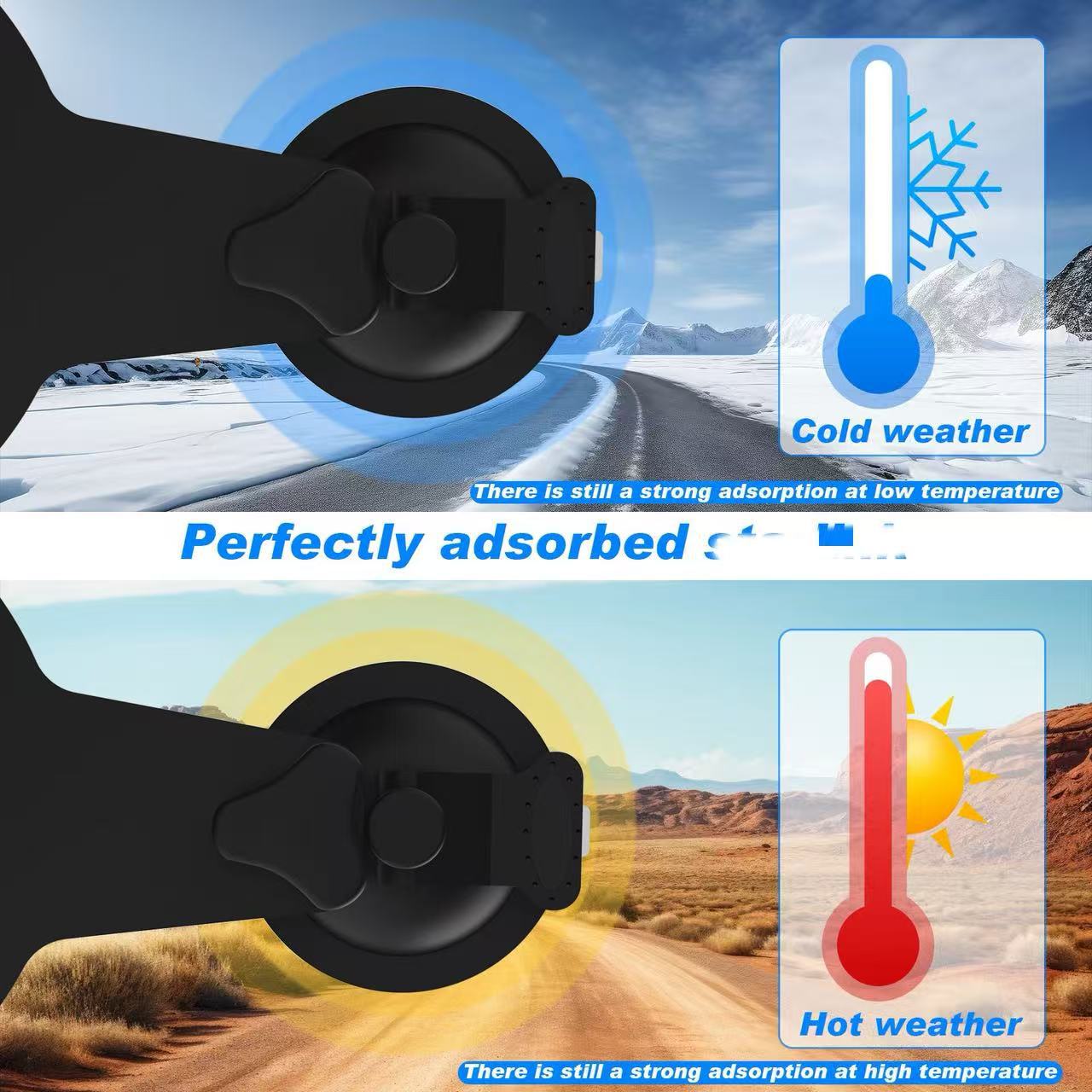 Cross-Border Car Roof Mount with Suction Cup/Magnetic Attachment Suitable for Mini Receiver Brackets, Universal Mount for Cars and Boats