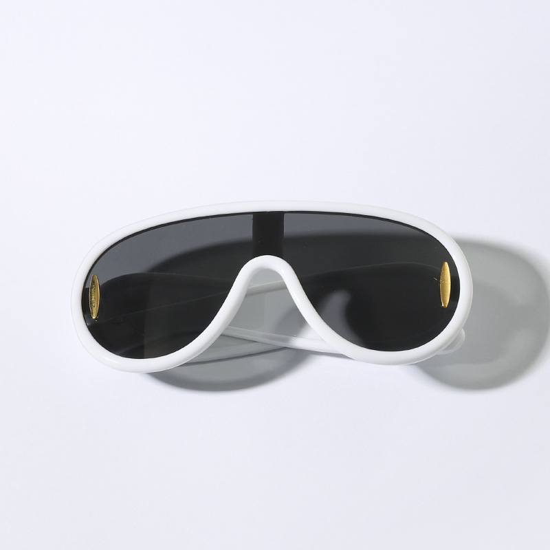 Gafas de Sol para niños INS celebridad de Internet europea y americana mismo estilo gafas de sapos de Marco grande de una pieza gafas de sol para niños de hip hop personalizadas