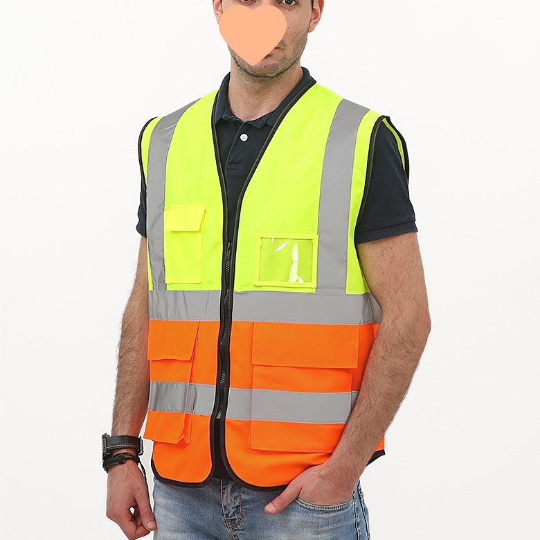 chaleco reflectante chaleco de construcción fluorescente sanitario trabajador construcción de seguridad nocturna ropa chaqueta de viaje nocturno fijo