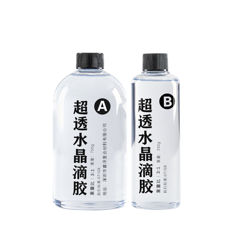 Resina epoxi de alta transparencia 3:1 para mahjong DIY, resina epoxi cristalina, auto-desespumante, resistente al amarilleo para manualidades