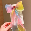 Children's hair accessory, hairgrip with bow from pearl, hairpins for princess, Korean style